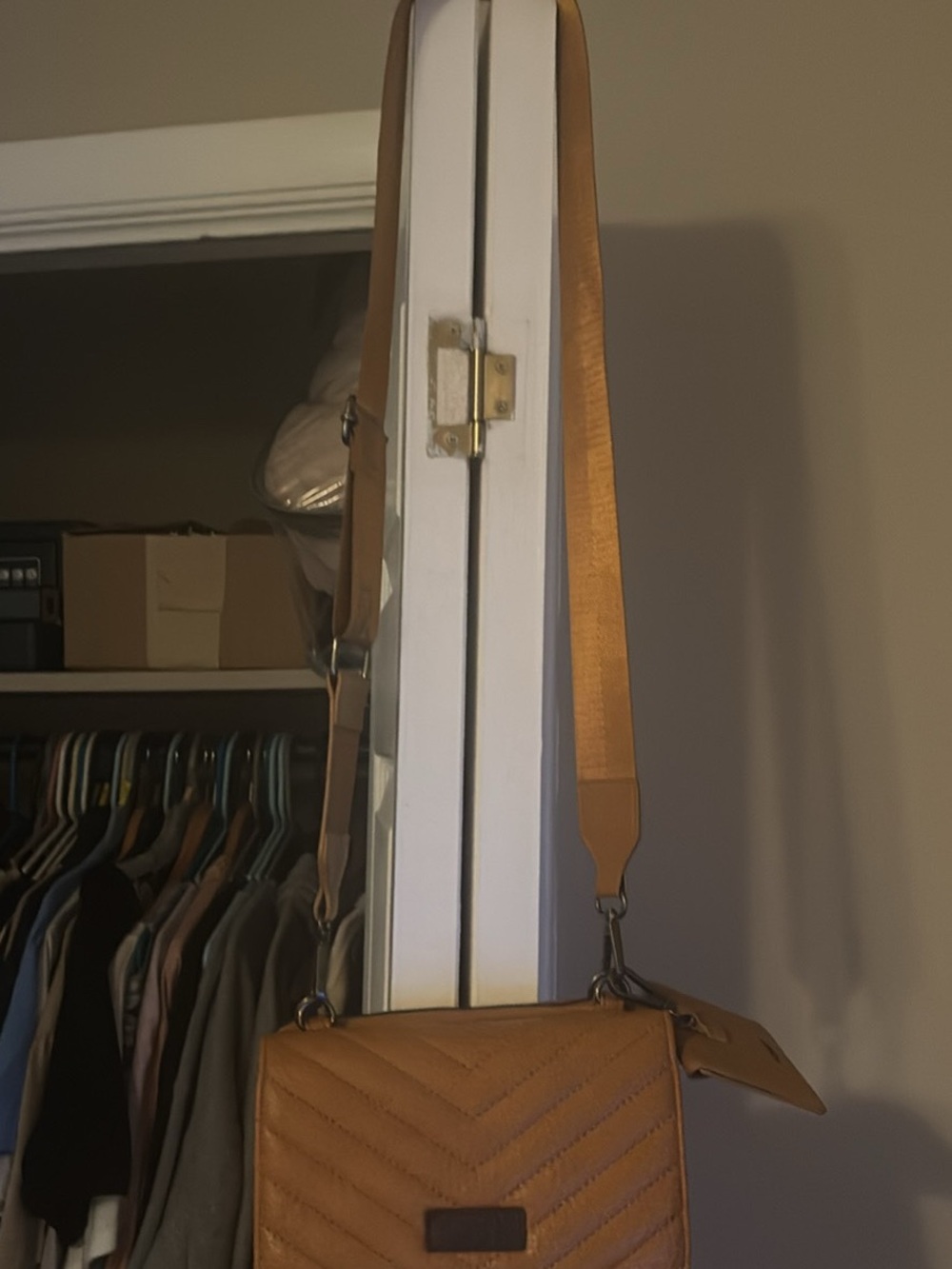 Wrangler Tan Quilted Crossbody Shoulder Bag